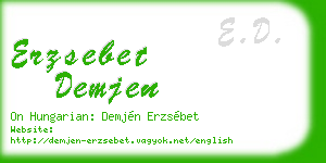 erzsebet demjen business card